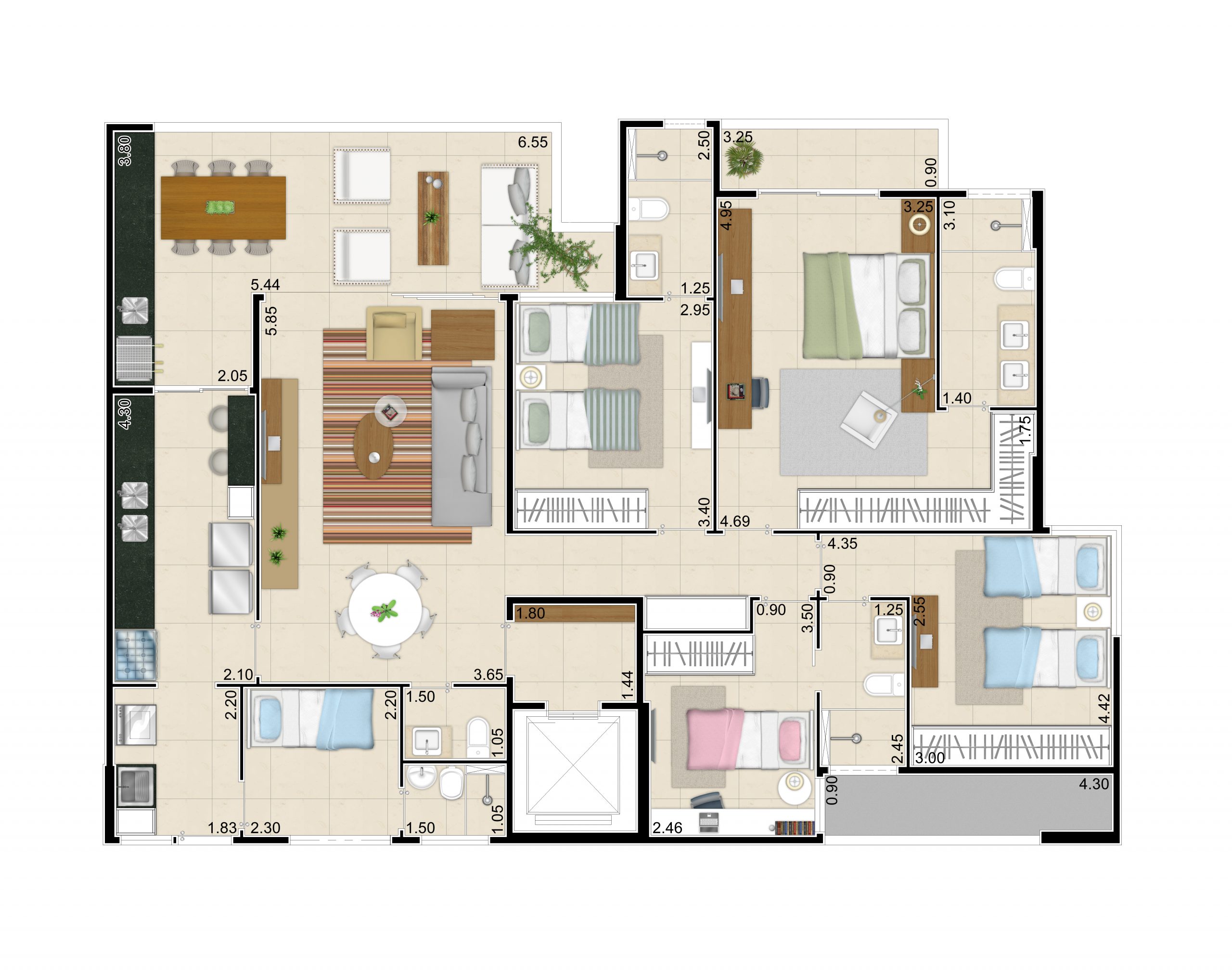 Residencial dos Frutos – 152,02 m² privativos