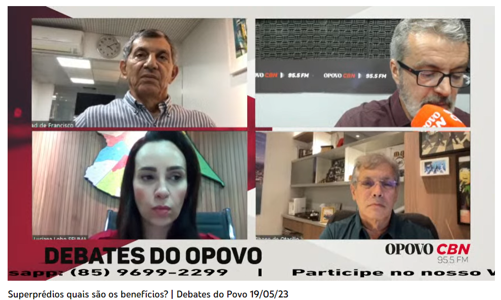 Otacílio Valente ressalta os benefícios dos Superprédios no programa Debates do OPovo